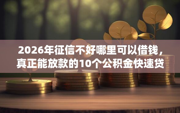 2026年征信不好哪里可以借钱，真正能放款的10个公积金快速贷款app推荐