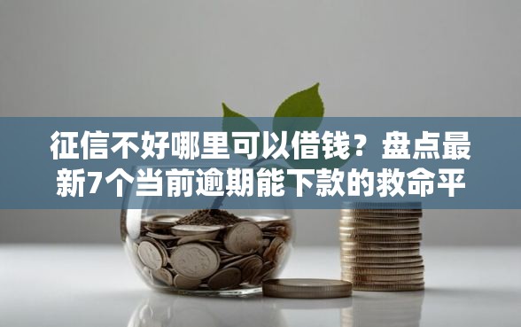 征信不好哪里可以借钱？盘点最新7个当前逾期能下款的救命平台