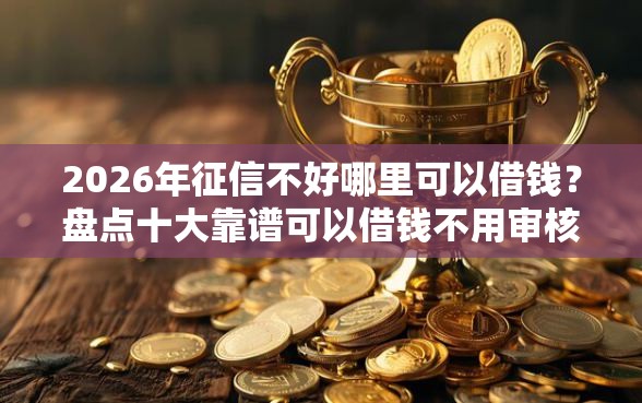 2026年征信不好哪里可以借钱？盘点十大靠谱可以借钱不用审核的平台