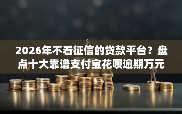 2026年不看征信的贷款平台？盘点十大靠谱支付宝花呗逾期万元快速贷款app