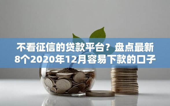 不看征信的贷款平台？盘点最新8个2020年12月容易下款的口子